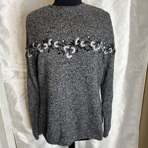 Covington Wool Blend Floral Embroidered Sweater Womens 20 22 Plus‎ Knit Pullover